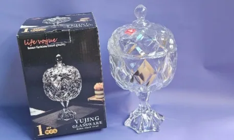 Цукерниця на ніжці з кришкою, 24×14 см