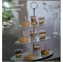 Етажерка скляна триярусна Етажерка скляна триярусна