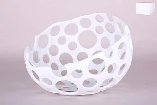Ваза інтер'єрна біла, 26,5×26,5×18 см