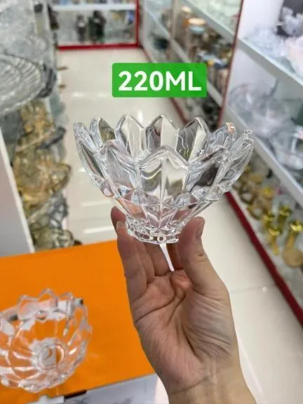 Ваза скляна, 30×15×7,5 см – інший ракурс
